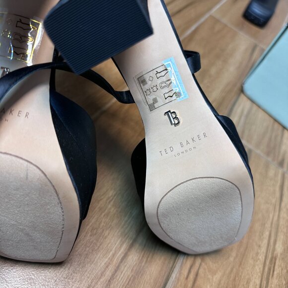 Ted Baker Women's Maddy Rose-006 High Heel Black Platform Shoes Size 7.5 NEW!! - Picture 6 of 8